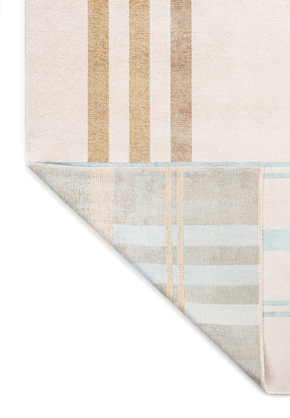 SCOTCH DARK BEIGE- ICE BLUE - ECRU RUG