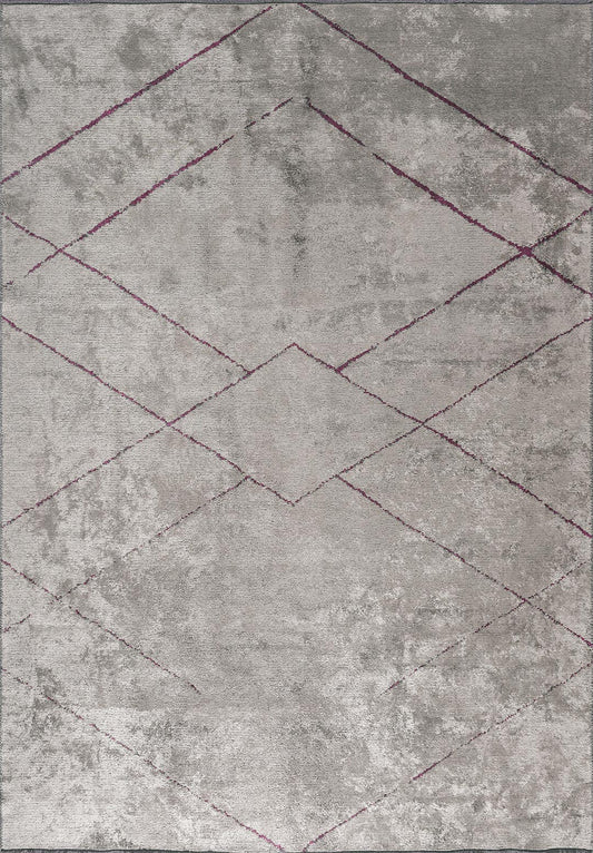 SPIDER DARK DAMSON - DARK GREY RUG