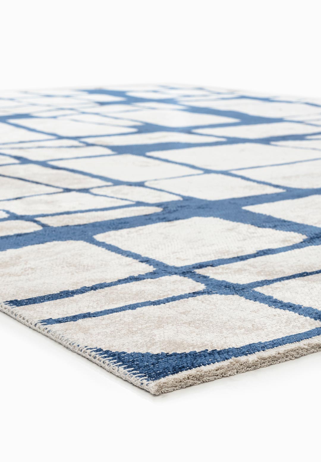 WEB NAVY BLUE - ECRU RUG