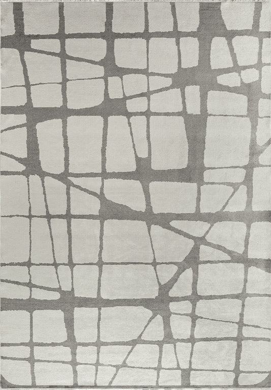 WEB GREY - ECRU RUG