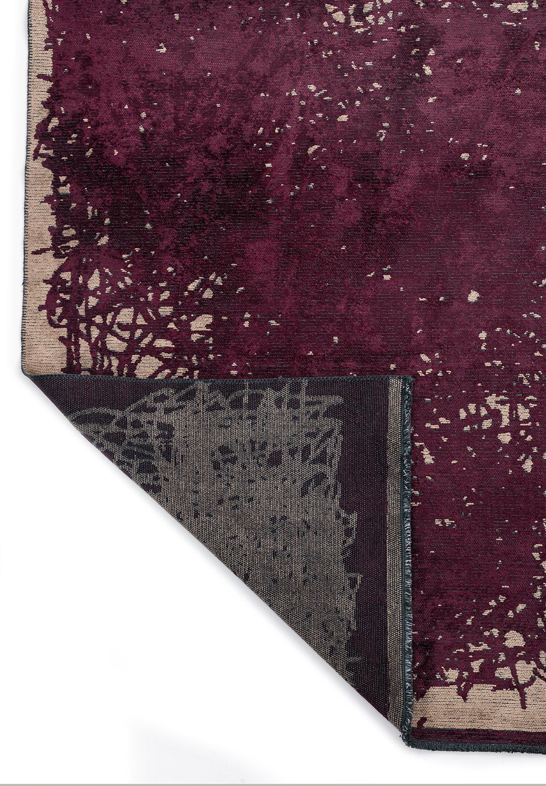 TANGLE DARK DAMSON - DARK BEIGE RUG
