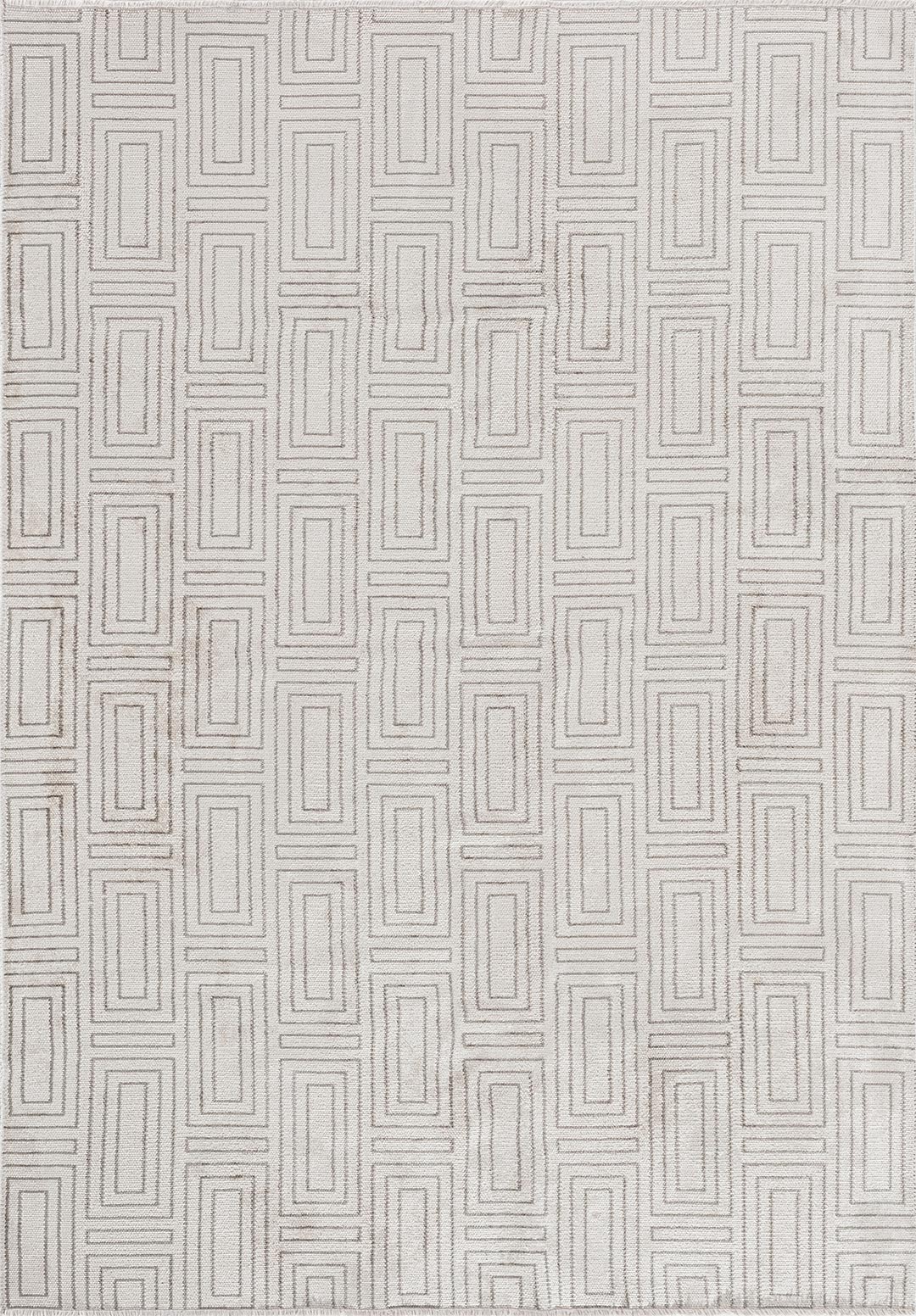 BRICK GREY - ECRU RUG