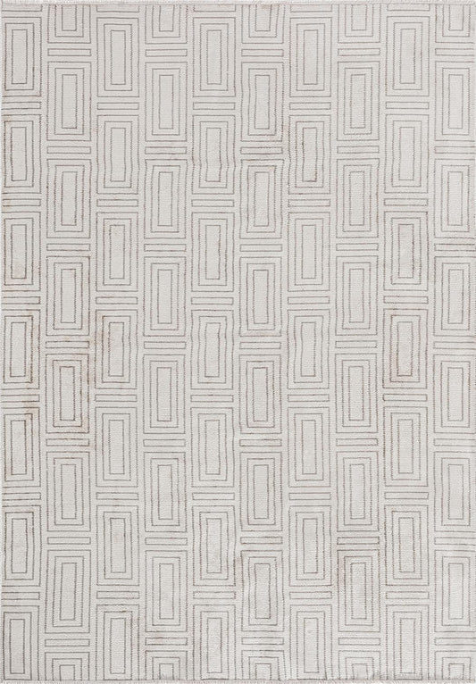 BRICK GREY - ECRU RUG