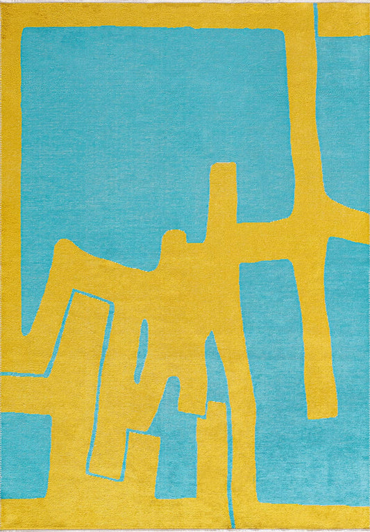 COCO YELLOW - TURQUOISE RUG