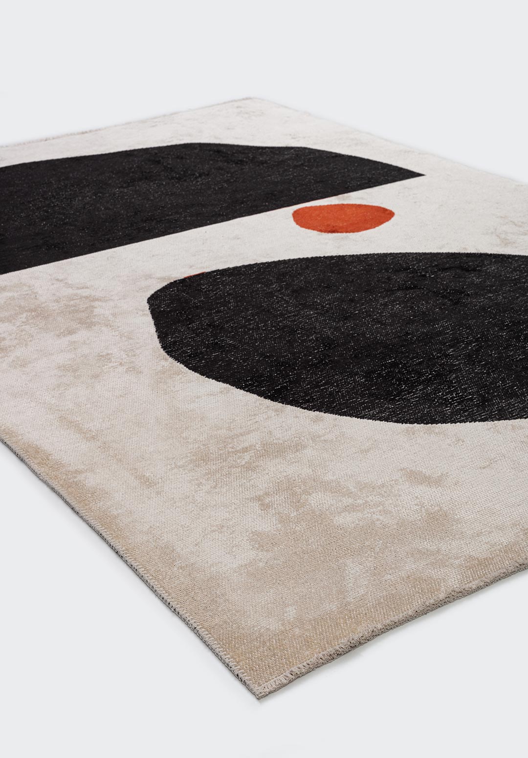 ROCK BLACK - RUST - ECRU RUG