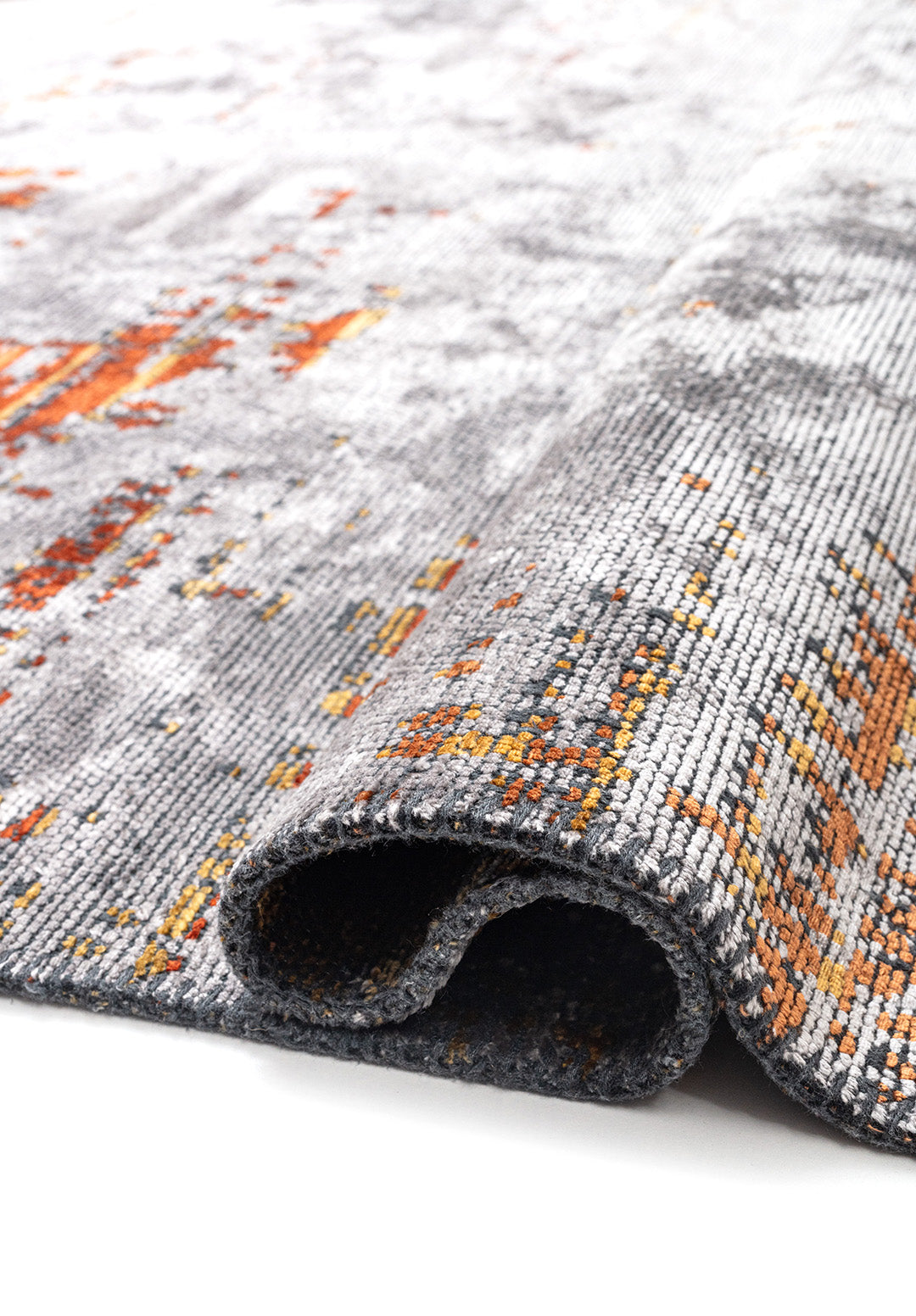 SPACE LIGHT GREY - RUST - TERRA - GOLD - MUSTARD RUG