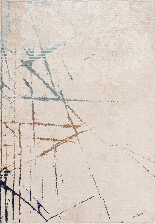 CRACK DARK NAVY - MINK - BLUE - ICE BLUE - ECRU RUG