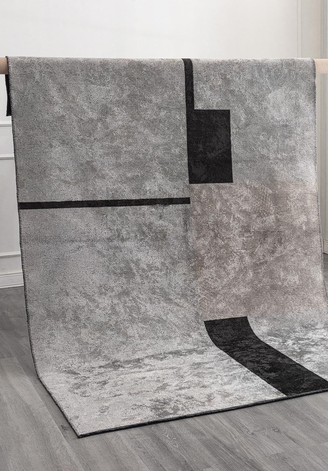 BLOCK BLACK - BEIGE - LIGHT GREY RUG