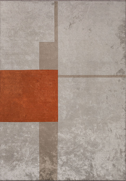 BLOCK NOUGAT - RUST - BONE RUG