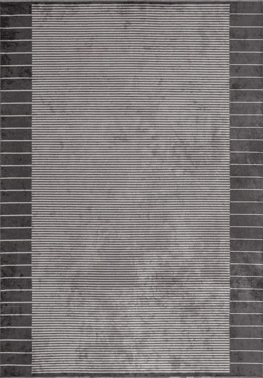 CONTRAST LIGHT CREAM - CHARCOAL RUG
