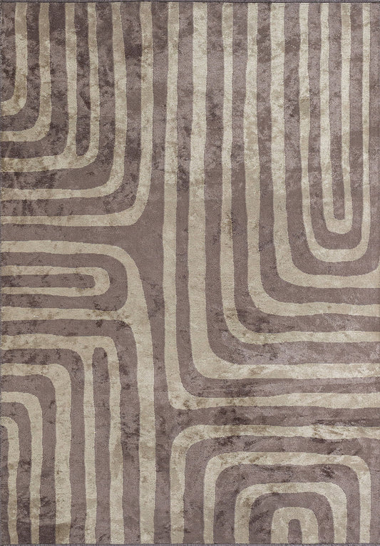 INCEPTION DARK GREY - CREAM RUG