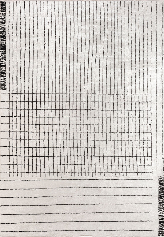 INFINITY BLACK - ECRU RUG