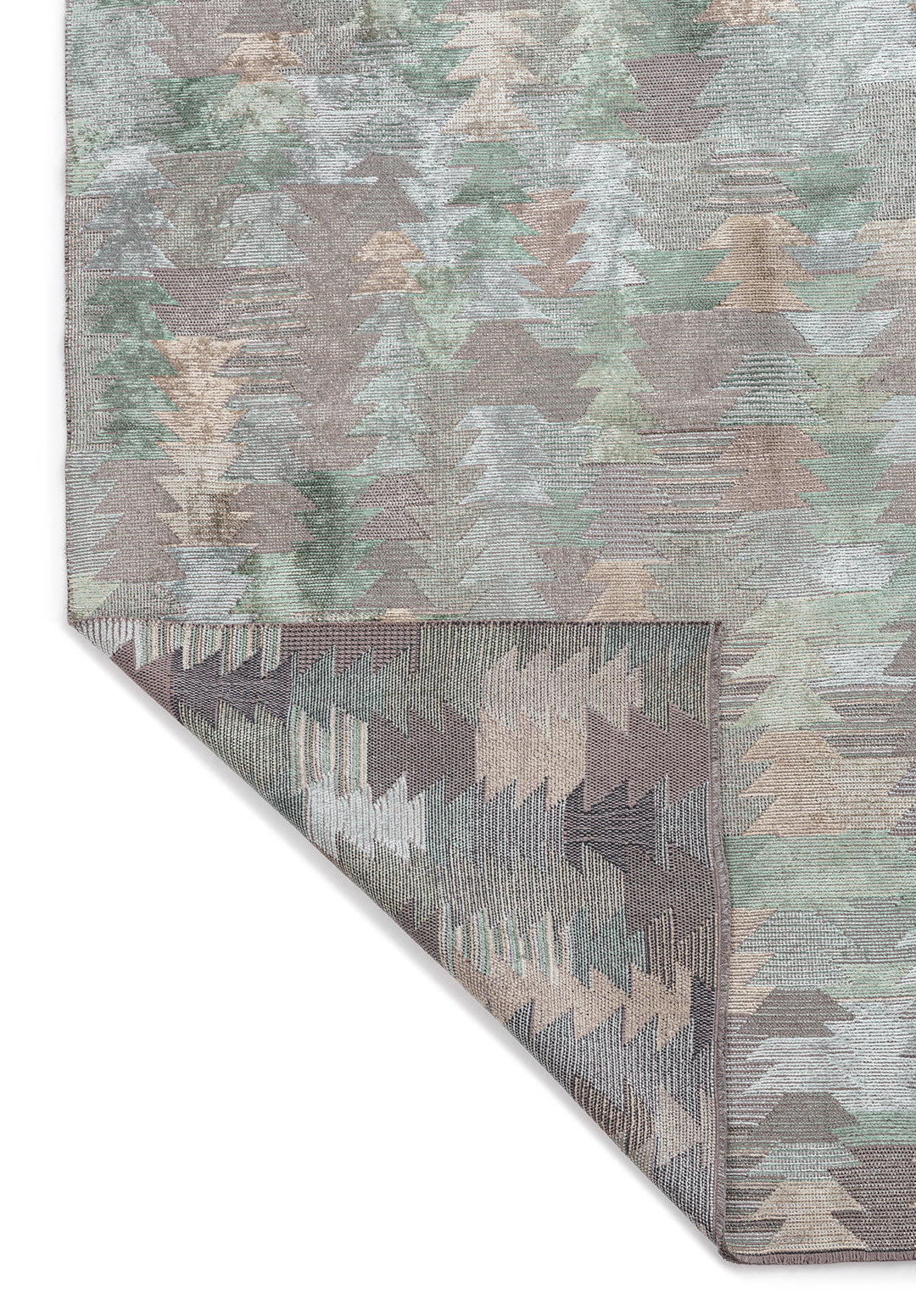 CLAN BEIGE - RIVER GREEN - ICE BLUE RUG