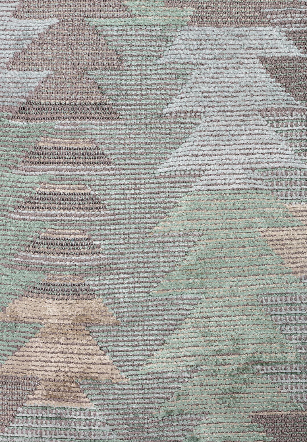 CLAN BEIGE - RIVER GREEN - ICE BLUE RUG