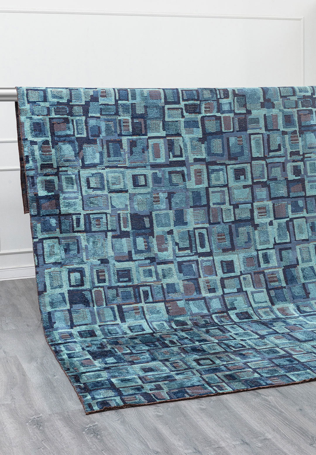 TRIBE TURQUOISE - DARK NAVY - NAVY BLUE RUG