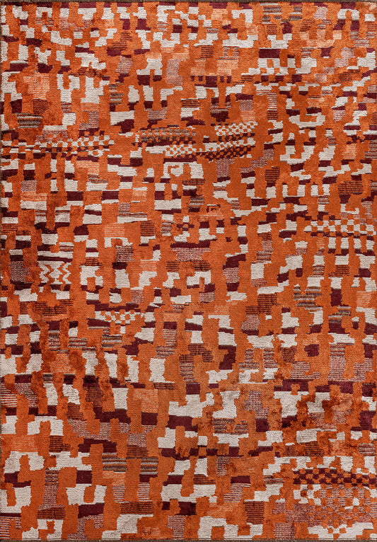 NOMAD RUST - CHERRY - BONE RUG