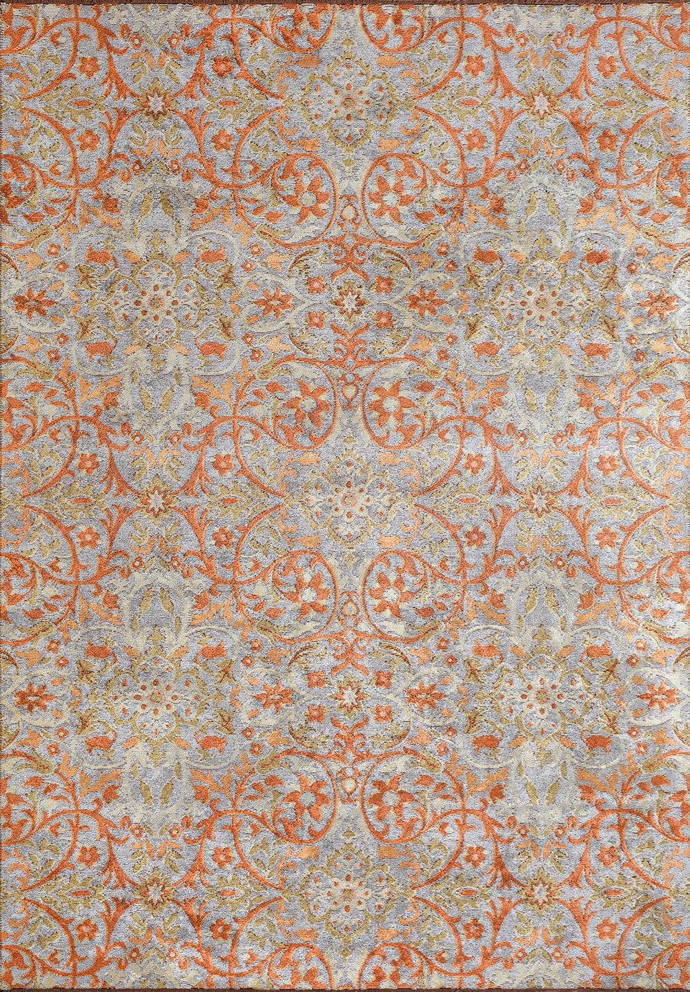 VIOLETTA ICE BLUE - OLIVE GREEN - TERRA RUG