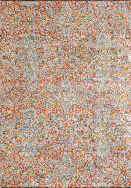VIOLETTA ICE BLUE - OLIVE GREEN - TERRA RUG