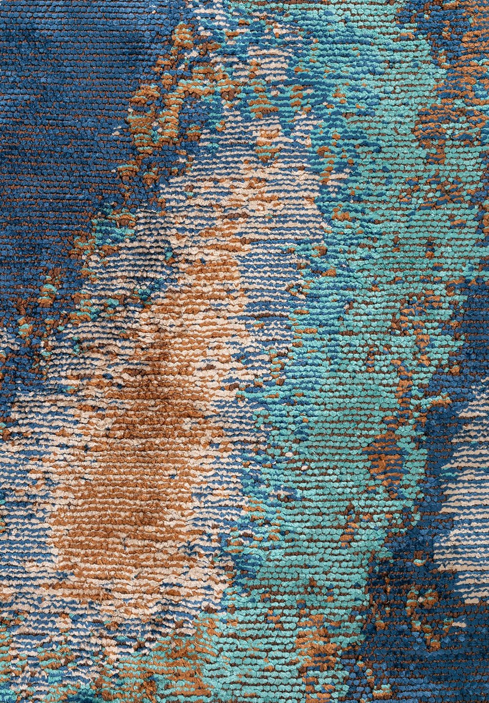 MIST CREAM - TURQUOISE - CACAO - NAVY BLUE RUG