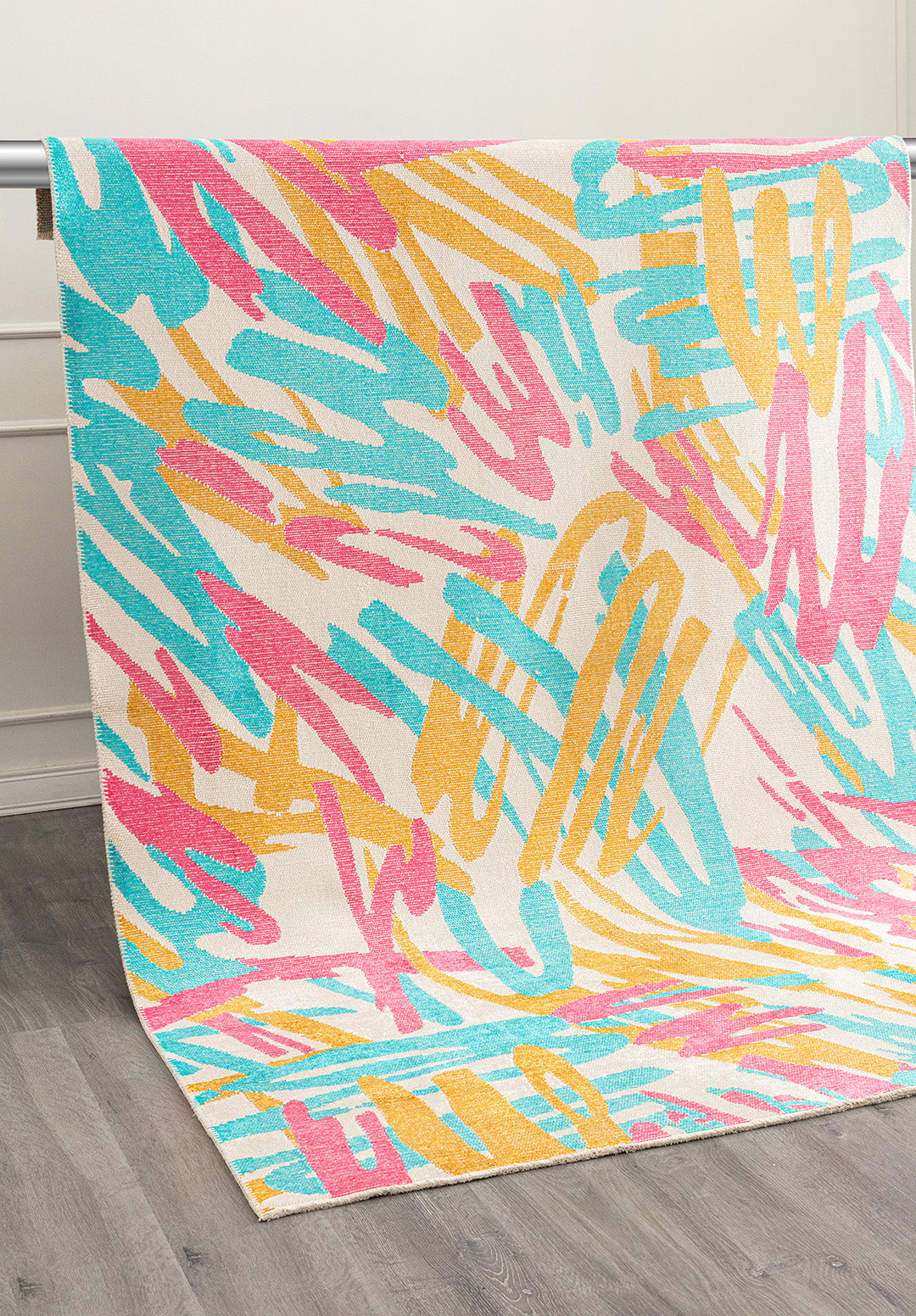 CARNIVAL PINK - TURQUOISE - GOLD - ECRU RUG