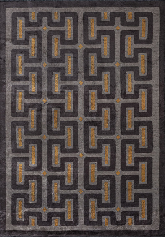 CHARM GREY - CHARCOAL - MUSTARD - RUG