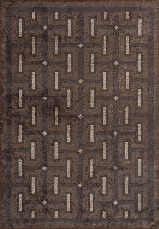 CHARM CHARCOAL - DARK MINK - BONE RUG