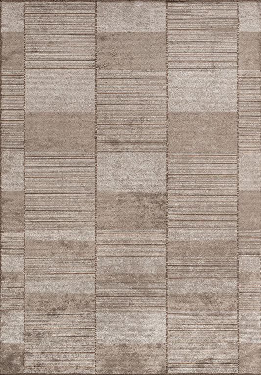 RAILWAY NOUGAT - CACAO - DARK MINK - LIGHT CREAM RUG