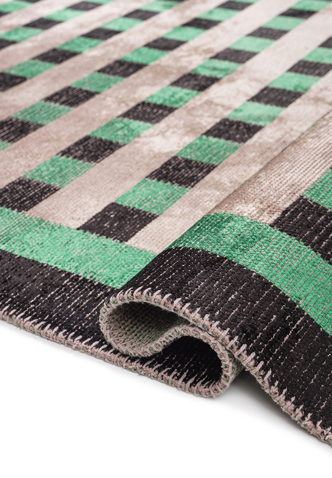 DECO BLACK - NOUGAT - GRSS GREEN - GOLD - BONE RUG
