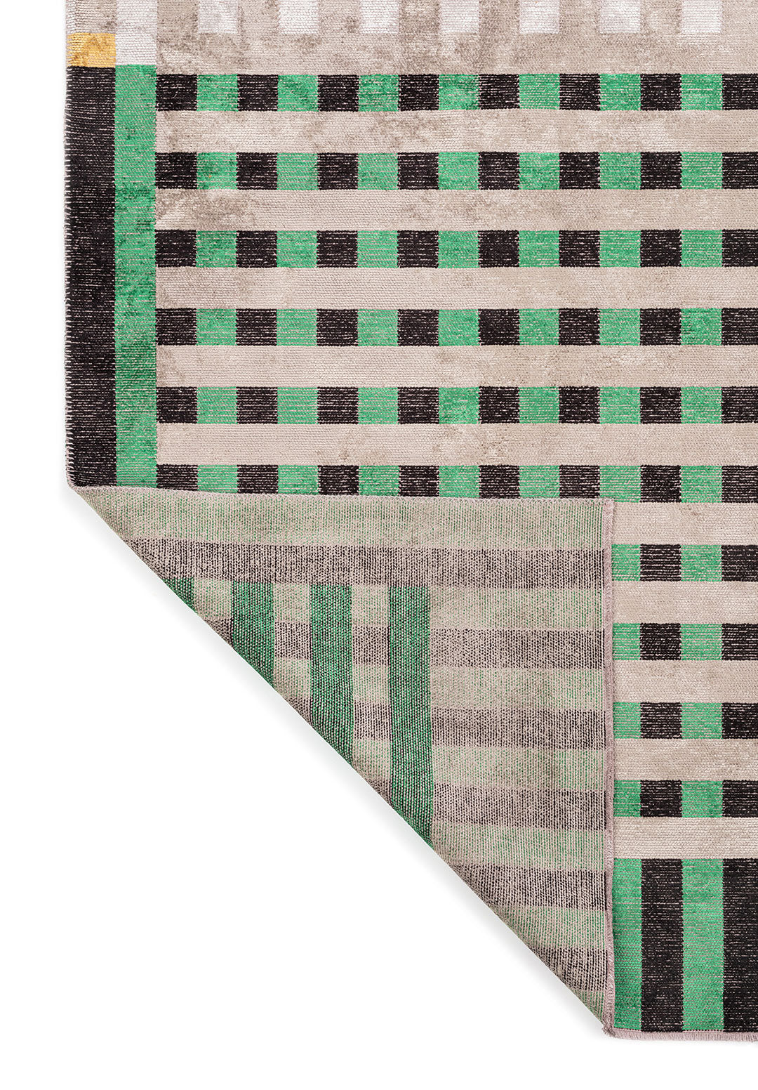 DECO BLACK - NOUGAT - GRSS GREEN - GOLD - BONE RUG