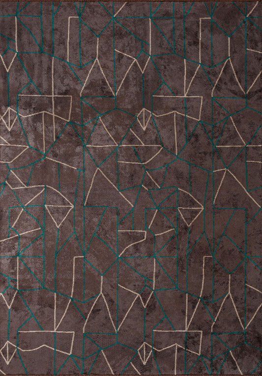 DELTA DARK TURQUOISE - AÇIK GRI - CHARCOAL RUG