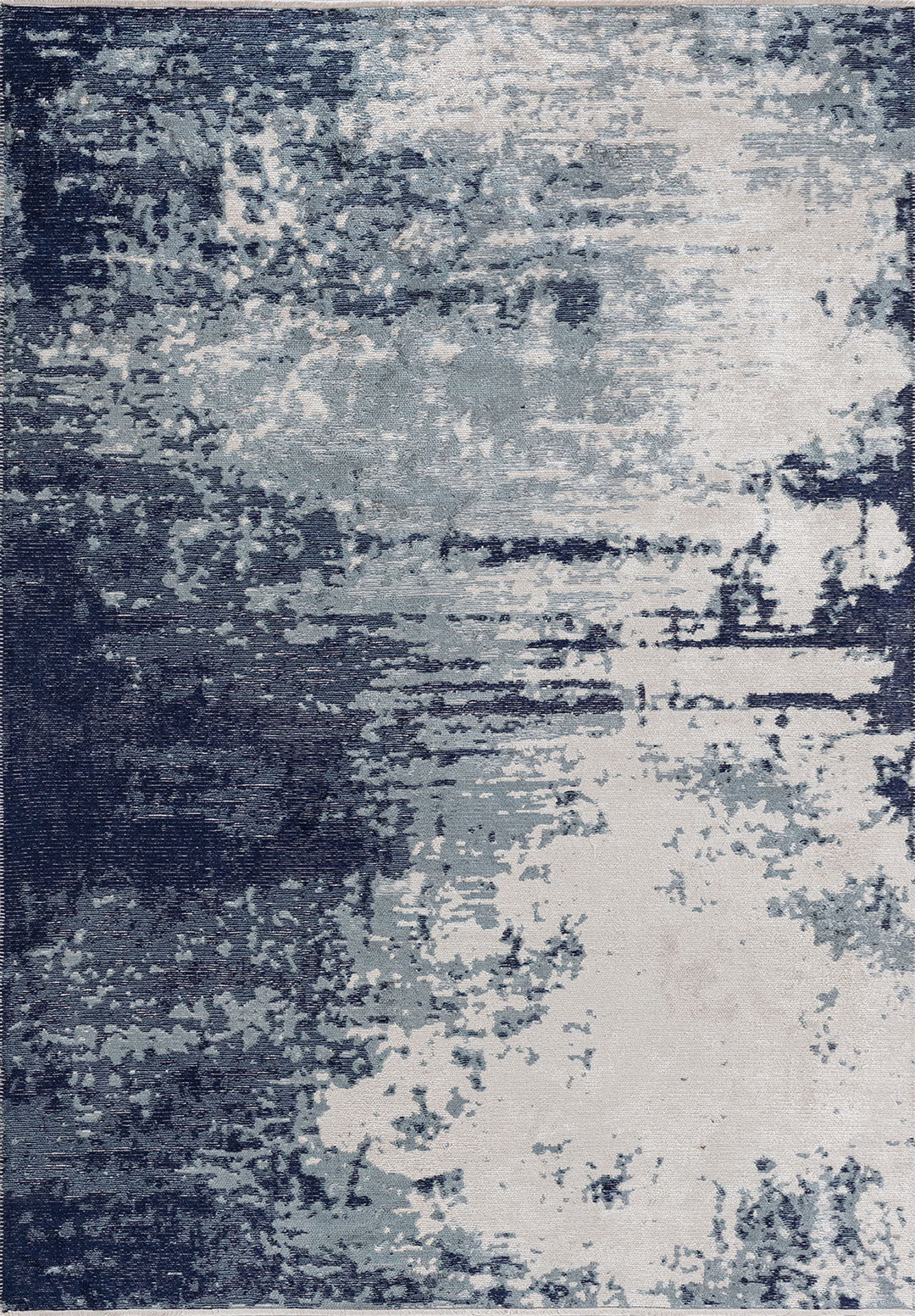 BLAZE DARK NAVY - BLUE - ECRU RUG