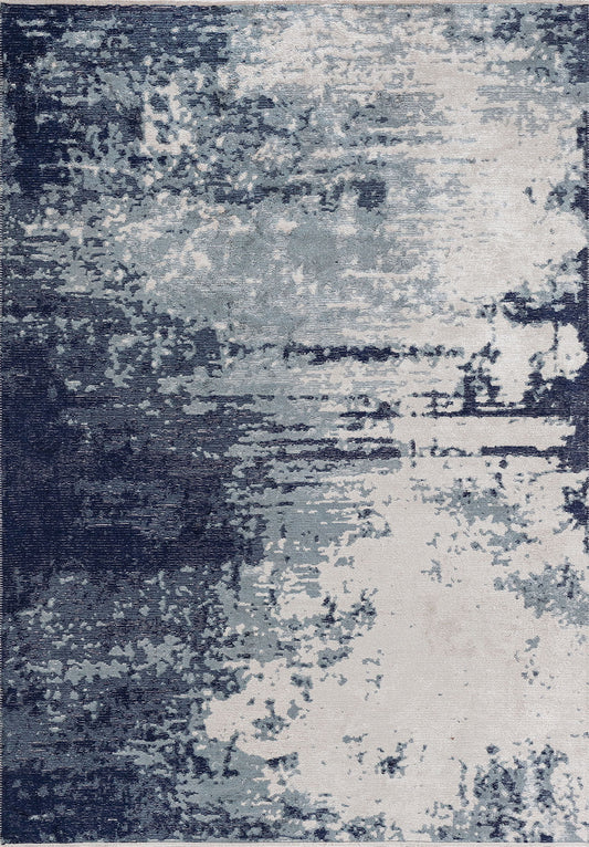 BLAZE DARK NAVY - BLUE - ECRU RUG