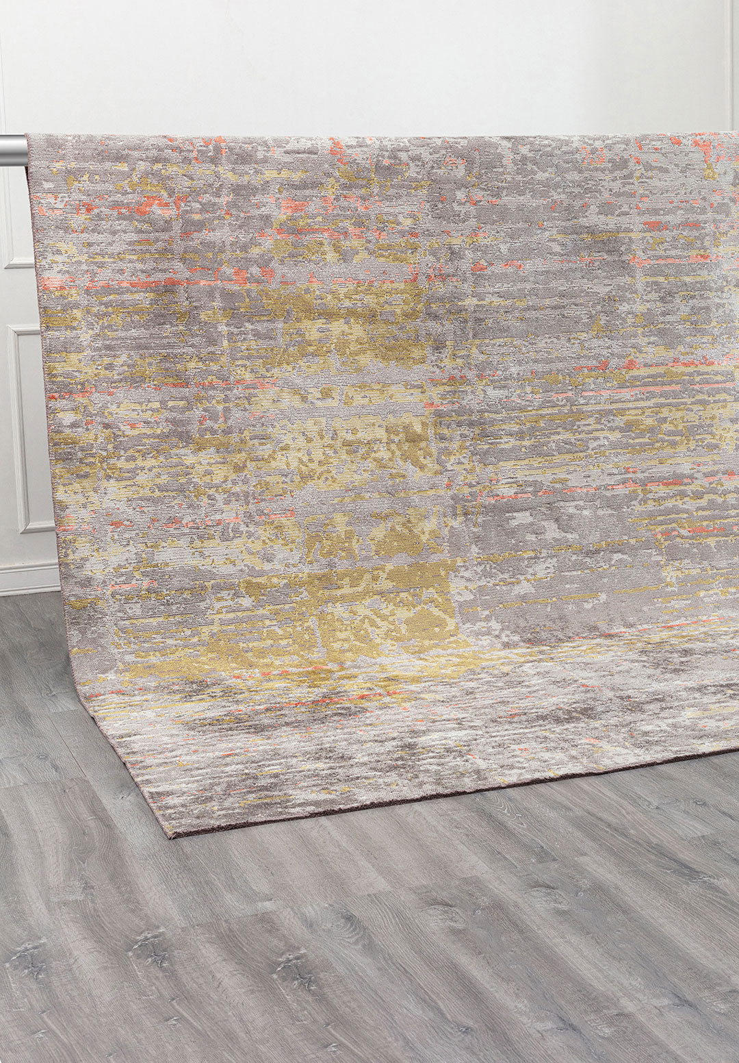 DAWN GREY - OLIVE GREEN - CORAL - BONE RUG