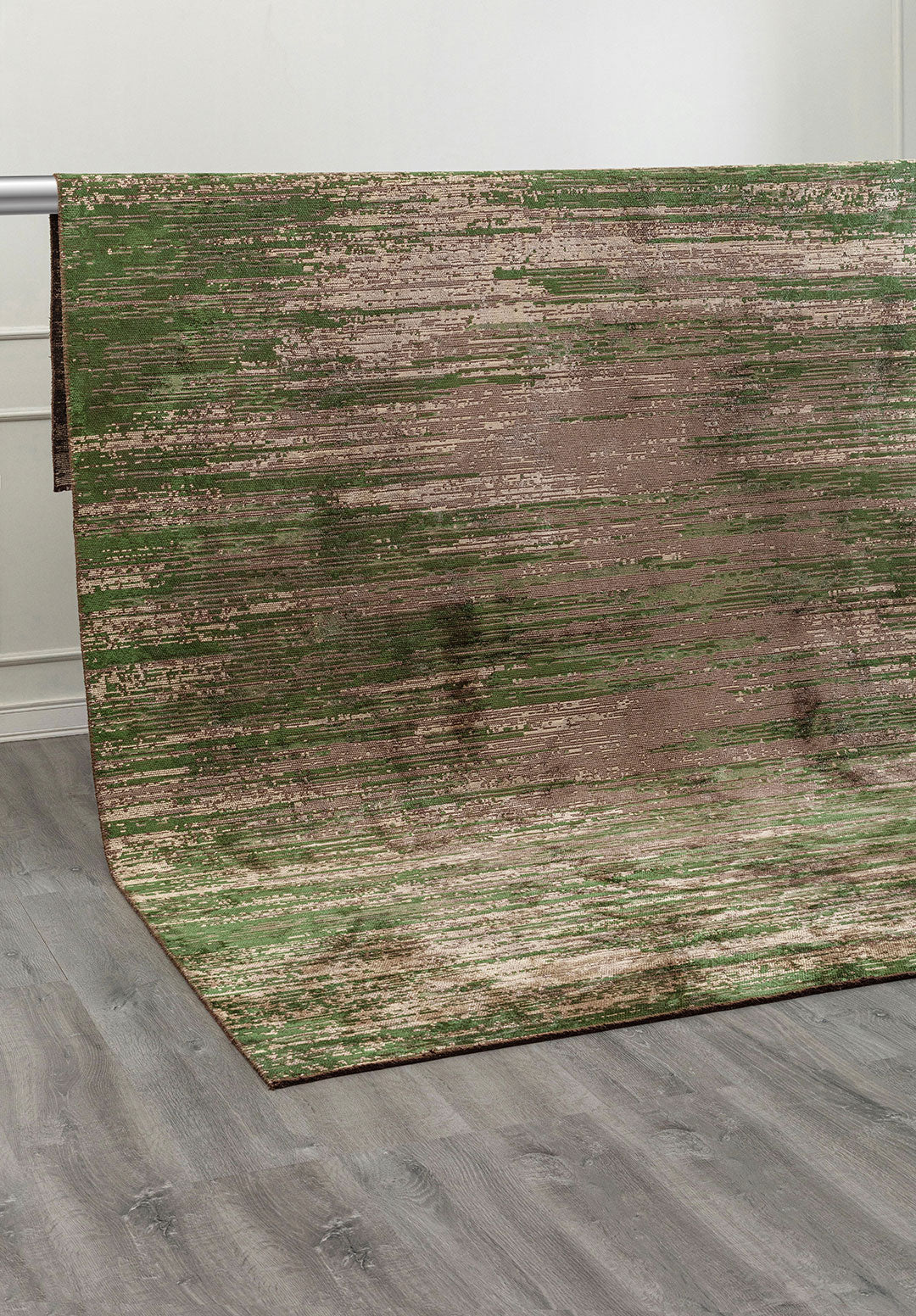 TWILIGHT FOREST GREEN - BONE - DARK GREY RUG