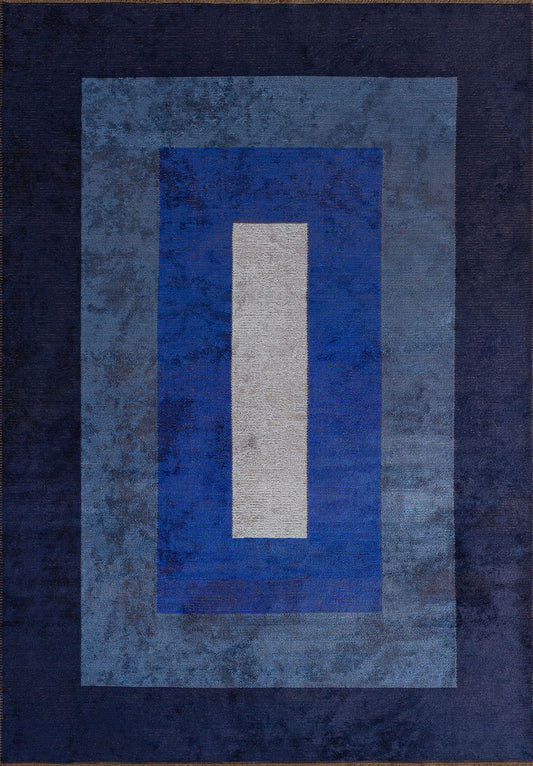 HALL DARK NAVY - NAVY BLUE - SAX BLUE - ICE BLUE RUG
