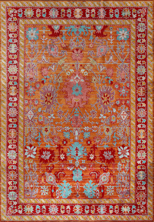 SPLENDOR BONE - MUSTARD - RED - TURQUOISE RUG