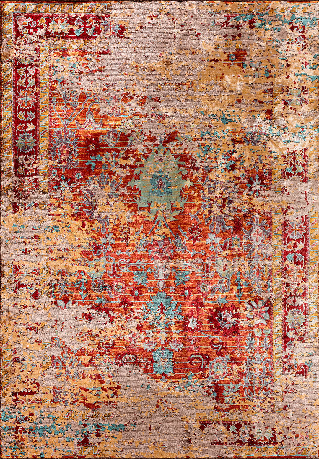 SPLENDOR ERA BONE - MUSTARD - RED - TURQUOISE RUG