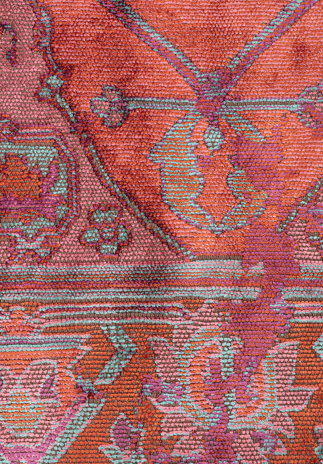 MONARCH ERA PURPLE - RUST - PINK - TURQUOISE RUG