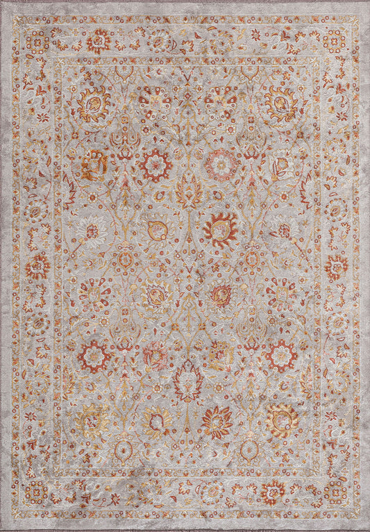 DAHLIA BONE - GOLD - DARK TERRA - LIGHT CREAM RUG