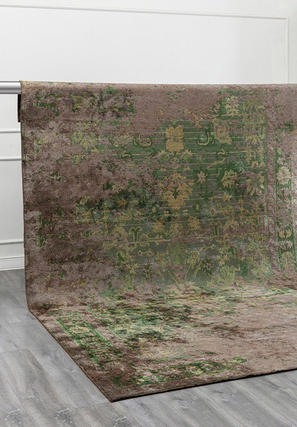 SPLENDOR ERA KHAKI - ANTHRACITE - FOREST GREEN - GREEN RUG