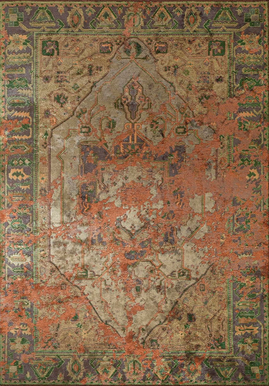 MONARCH ERA TERRA - ANTHRACITE - OLIVE GREEN - FOREST GREEN RUG