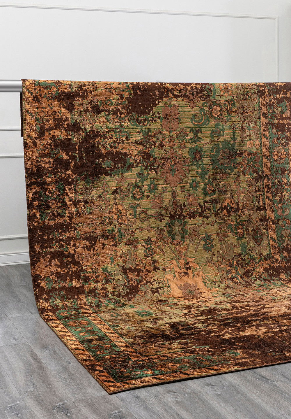 SPLENDOR ERA DARK BROWN - MUSTARD - FOREST GREEN - CACAO RUG