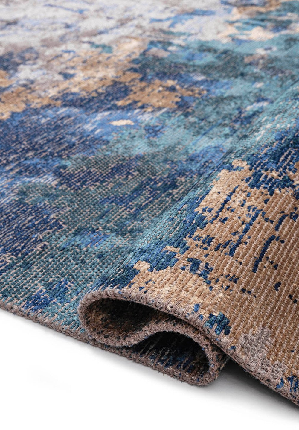 QUASAR GREY - DARK BEIGE - PETROL - NAVY BLUE RUG