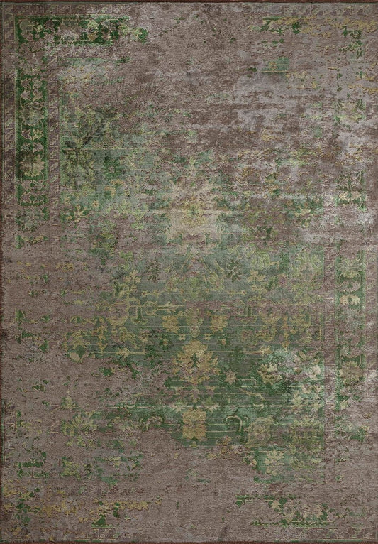SPLENDOR ERA KHAKI - ANTHRACITE - FOREST GREEN - GREEN RUG