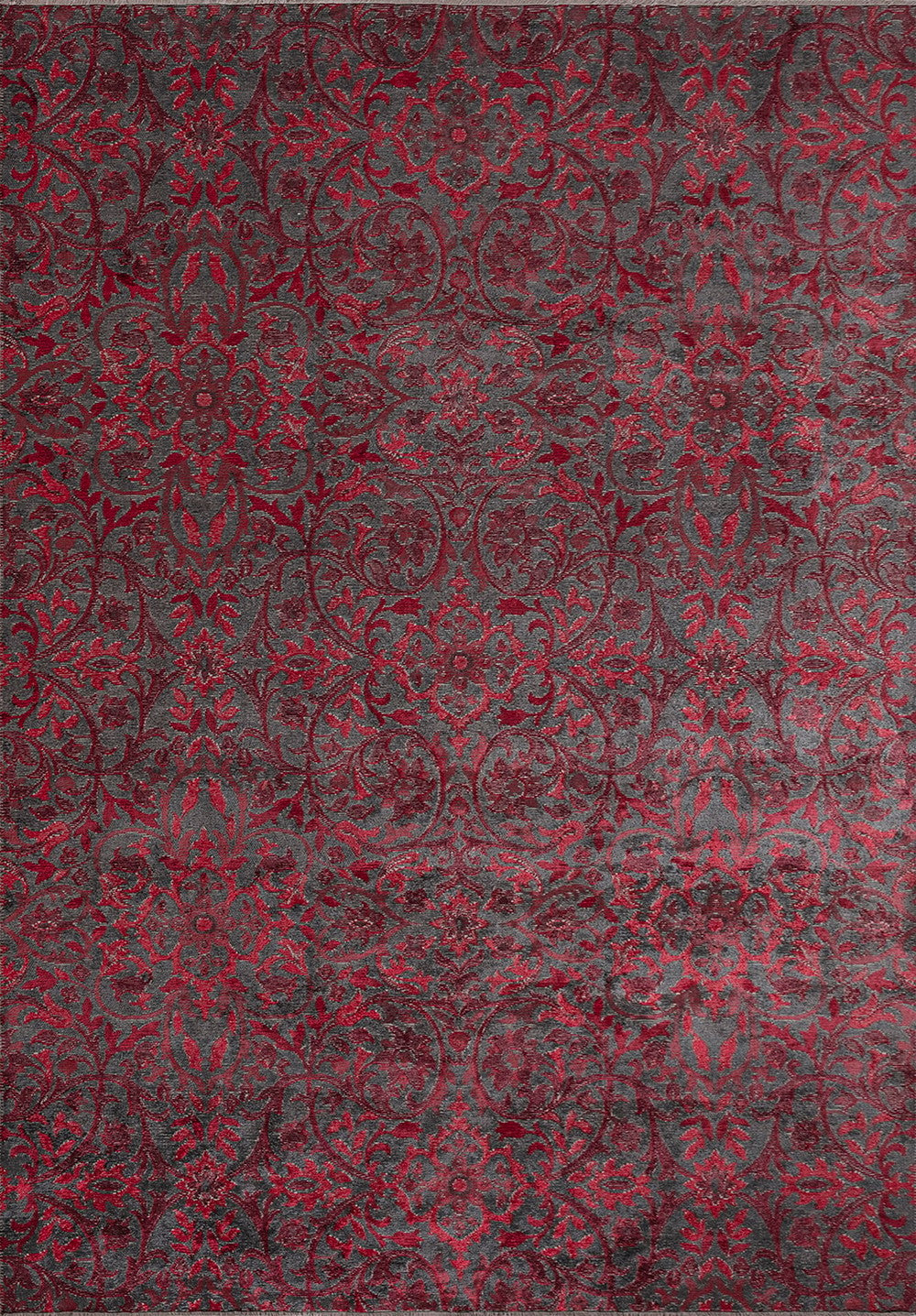VIOLETTA CHARCOAL - RED - CHERRY RUG