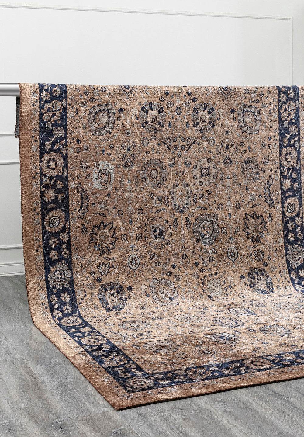 DAHLIA DARK BEIGE - ICE BLUE - BLUE - DARK NAVY RUG