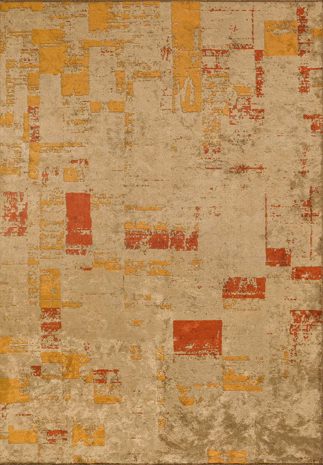 WALL RUST - DARK BEIGE - MUSTARD RUG