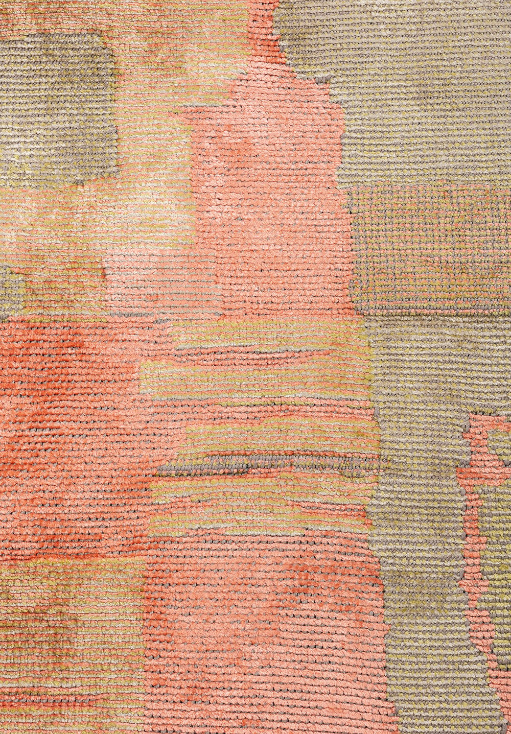 FOSSIL LIGHT CORAL - OLIVE GREEN - BEIGE RUG