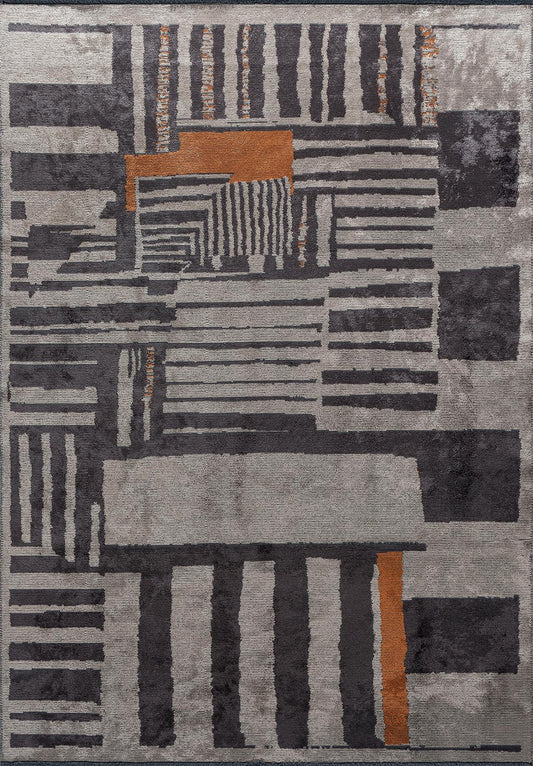 OXFORD CHARCOAL - TERRA - GREY RUG
