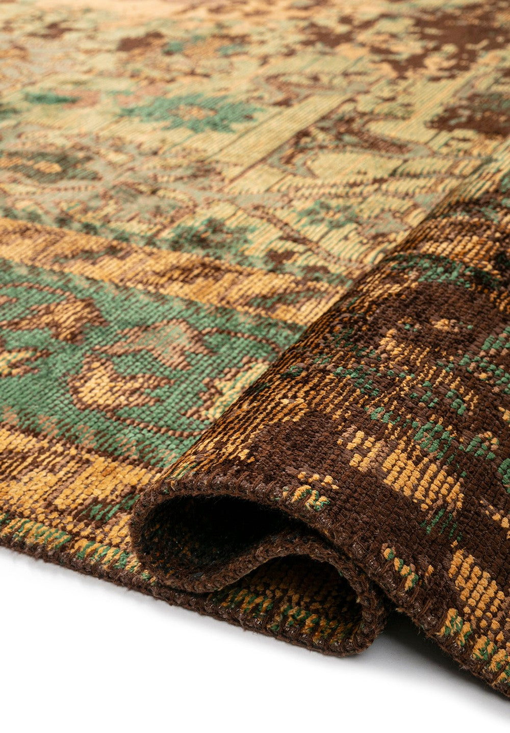 SPLENDOR ERA DARK BROWN - MUSTARD - FOREST GREEN - CACAO RUG